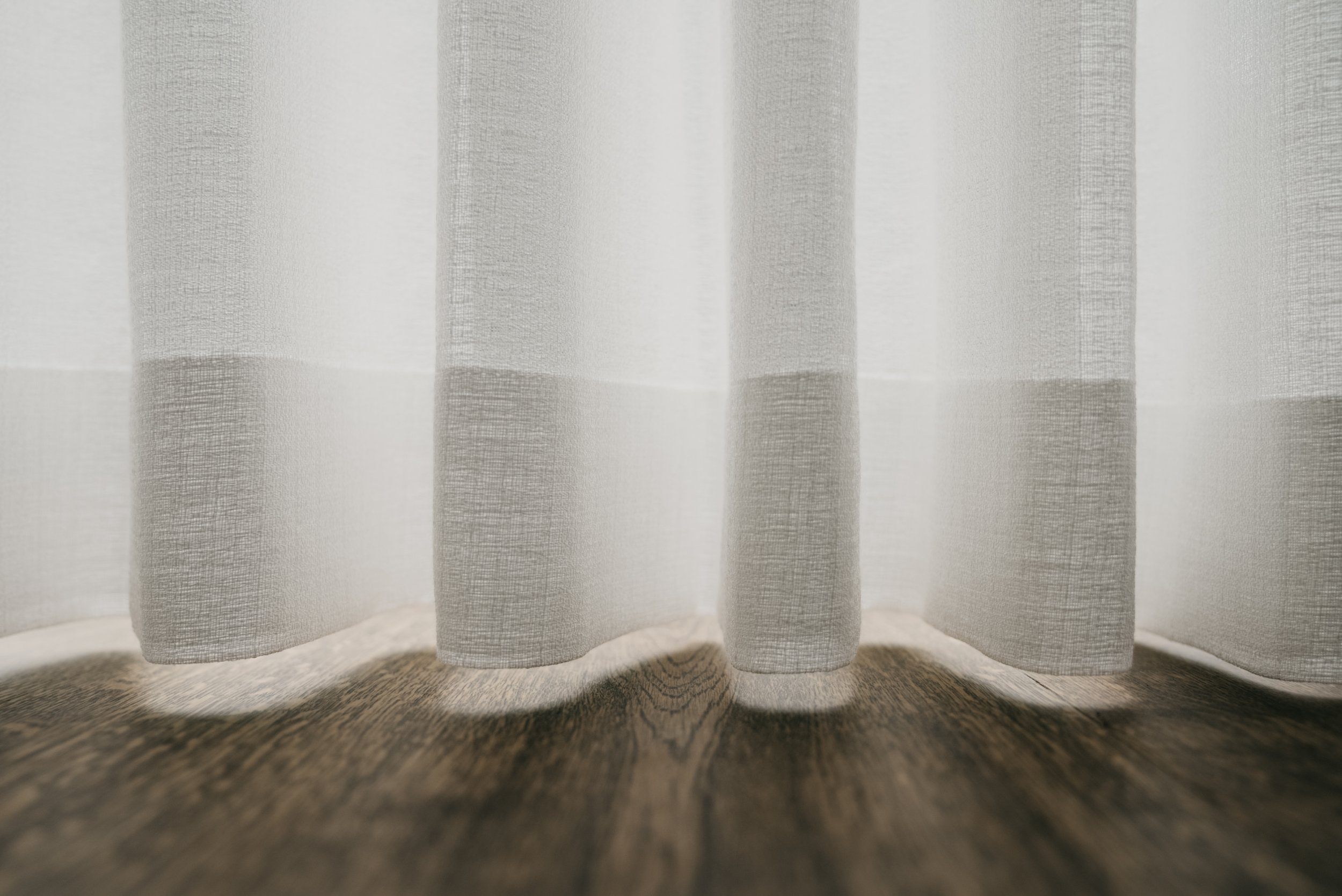 Sheer curtains in a living room